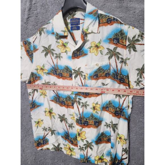 Pendleton Button Up Shirt XLarge Adult Beige Tropical Short Sleeve Hawaiian Mens - Picture 4 of 9